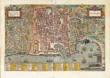 Karte von Palermo aus Civitates Orbis Terrarum