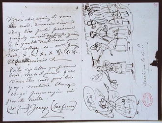 Fonds Lovenjoul E858 Ms 937 1.219 Brief von George Sand an Francois Buloz, Herausgeber der 