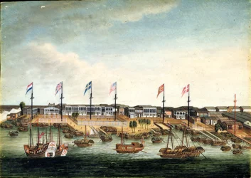 Die Hongs in Kanton, vor 1820