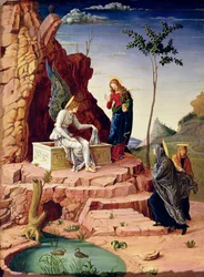 Heilige Frauen am Grab Christi, nach Mantegna, 1869