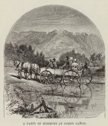 Eine Gruppe von Mormonen im Ogden Canon