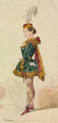 Frau in Kostüm