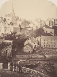 Teil der Stadt und des Hafens von Tenby, 1853