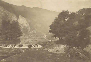 Eingang zu Dove Dale, Derbyshire, 1880er, gedruckt 1888