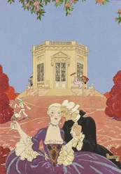 Illustration für Fêtes galantes von Paul Verlaine, 1928