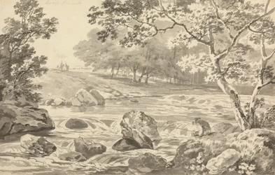 Fluss mit Angler