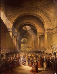 Die Ankunft Ihrer gnädigsten Majestät Königin Victoria im House of Lords zur Eröffnung ihres ersten Parlaments