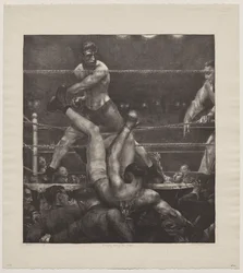 Dempsey zwischen den Ringseilen