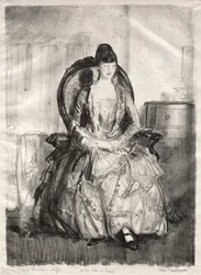 Dame mit Fächer