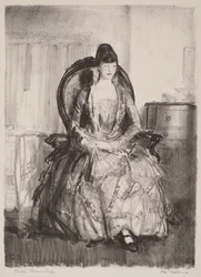 Dame mit Fächer