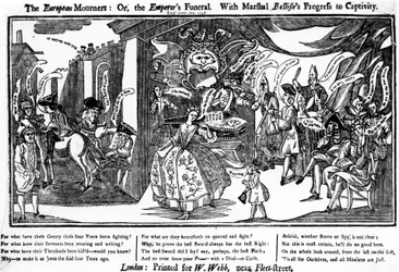 Die europäischen Trauernden oder das Kaiserbegräbnis mit Belleisles Fortschritt zur Gefangenschaft, 1745