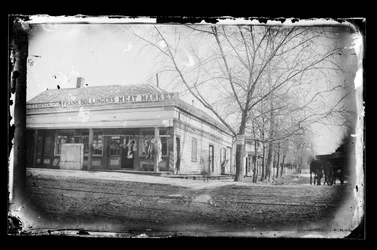 Frank Bollingers Fleischmarkt, Flatbush, Brooklyn, ca. 1872-87