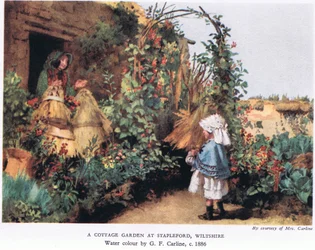 Ein Cottage-Garten in Stapleford, Wiltshire