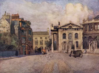 Oxford: Broad Street (Farblithografie)