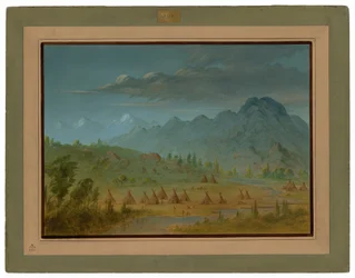 Ein Krähen-Dorf und die Salmon River Berge