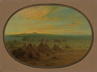 Ein Crow-Dorf am Salmon River, 1855-1869