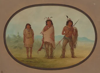 Ein Yuma-Häuptling, seine Tochter und ein Krieger