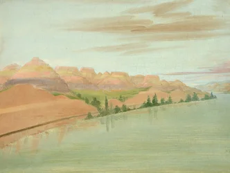 Schöne Lehmklippen, 1900 Meilen oberhalb von St. Louis, 1832