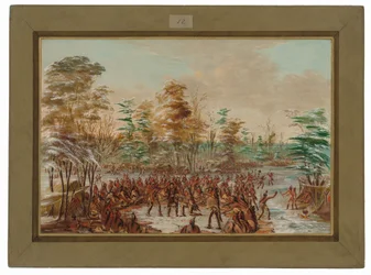 De Tonty bittet im Dorf der Irokesen um Frieden. 2. Januar 1680