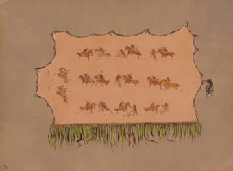 Faksimile des Mantels von Häuptling Four Men - Mandan, 1861-1869