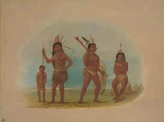 Vier Arowak-Indianer