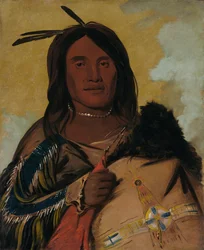 Ka-pés-ka-da, Muschelmensch, ein Oglala-Tapferer, 1832