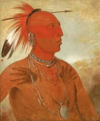 La-wáh-he-coots-la-sháw-no, Tapferer Häuptling, ein Skidi (Wolf) Pawnee