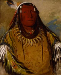 Pa-ris-ka-roo-pa, Zwei Krähen, ein Häuptling, 1832