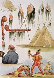 Skalpieren und dekorative Verwendung von Skalps