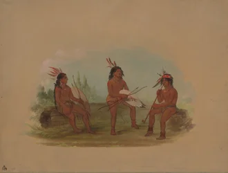 Drei junge Chinook-Männer, 1855-1869