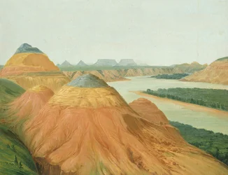 Ansicht in der großen Biegung des oberen Missouri, 1832
