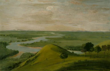 Blick auf die Mündung des Red River und des False Washita in Texas, 1834-1835