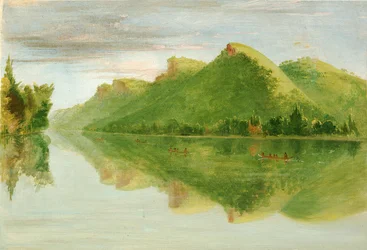 Blick auf den oberen Mississippi, Schöne Prärieklippen, 1835-1836