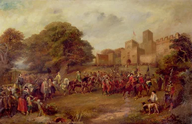 Besuch von König James I im Hoghton Tower im Jahr 1617