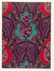 Stoffdesign für Paisley-Schals, ca. 1871