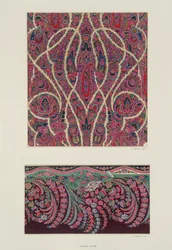 Stoffdesigns für Paisley-Schals, ca. 1871