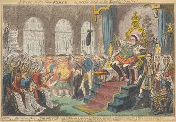 Eine Szene in der neuen Farce - aufgeführt im Royalty Theatre!