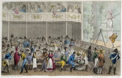 Akrobatenshow im Café de la Paix - in „Life in Paris“ von David Carey, London