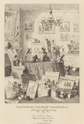Feenkenner inspizieren Mr. Frederick Lockers Sammlung von Zeichnungen