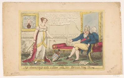 Prinzessin Charlotte spielt mit ihrem holländischen Kreisel, 1814 (Miss endeavouring to excite a Glow with her Dutch Play Thing)