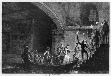 Königin Jane und Lord Guilford Dudley zurück zum Tower gebracht, 1553, 1840