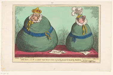 Karikatur von König George IV und Königin Caroline, 1820