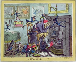 Die blauen Teufel!, veröffentlicht von Hannah Humphrey, 10. Januar 1823