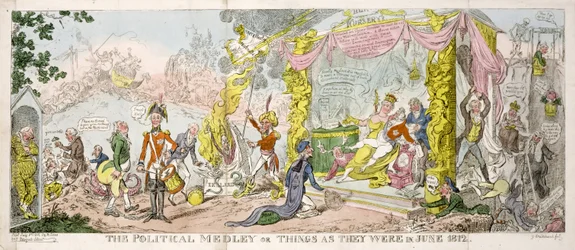 „The Political Medley“ oder „Things as They Were in June 1812“, veröffentlicht 1812