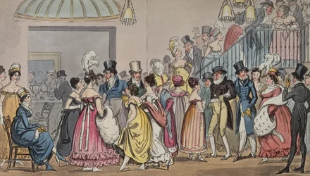 Tom und Jerry im Salon von Covent Garden, aus Life in London von Pierce Egan, 1821