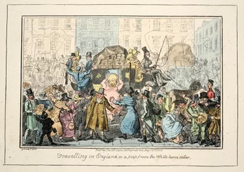 Reisen in England - oder ein Blick aus dem White Horse Cellar, veröffentlicht 1835