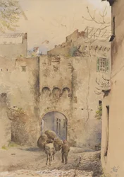 Tor am oberen Ende der Altstadt, San Remo, 1877