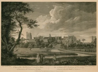 Ansicht des Palastes des Erzbischofs von Canterbury in Lambeth, Surrey