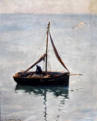 Netze flicken, ca. 1910