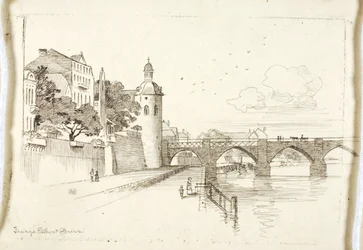 Ohne Titel (Alte Brücke über Mosel)
